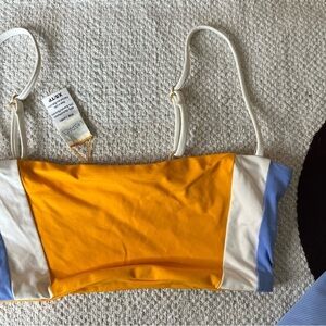 LSPACE revel heart COLORBLOCK swim top size XSMALL